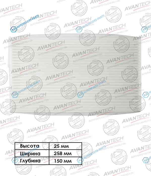 CF0205 Фильтр салонный Avantech