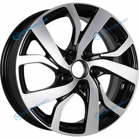 7104674 КиК Палермо R16x6.5 5x114.3 ET39 CB60.1 Almaz_black (КС607)