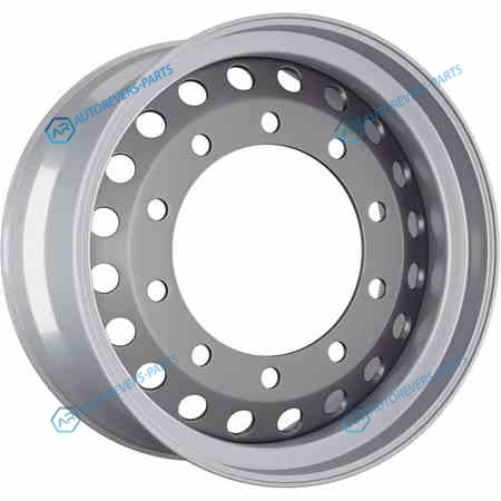 7127095 HARTUNG (9911-03)(9911-04) R22.5x11.75 10x335 ET0 CB281 Silver