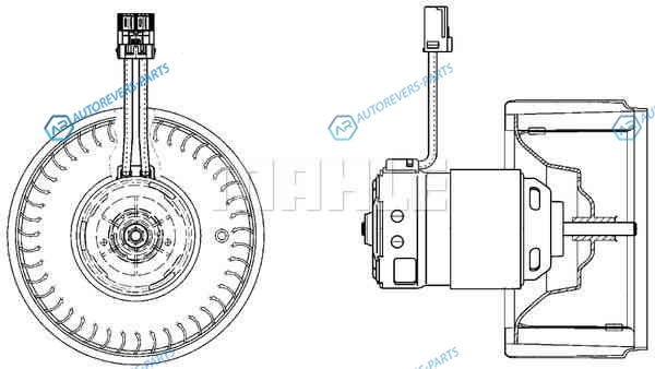 AB 22 000P Вентилятор салона