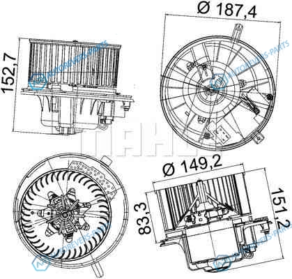 AB 149 000P Вентилятор салона