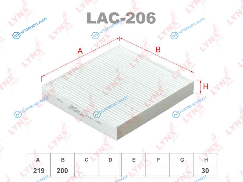 LAC-206 Фильтр салона