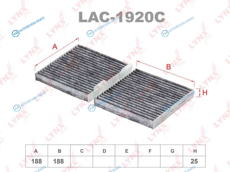 LAC-1920C Фильтр салона угольный