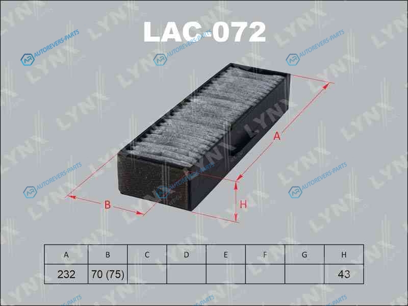 LAC-072 Фильтр салона