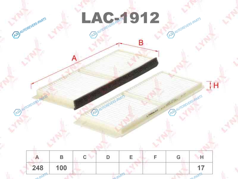 LAC-1912 Фильтр салона стандарт