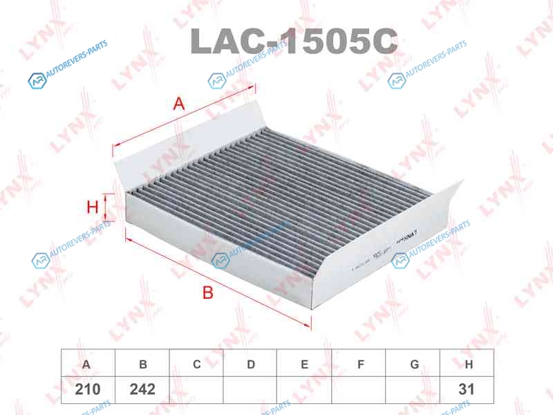 LAC-1505C Фильтр салона угольный