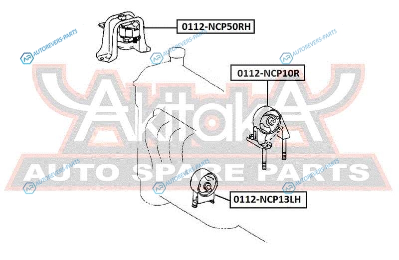 0112-NCP13LH Подушка двигателя | лев