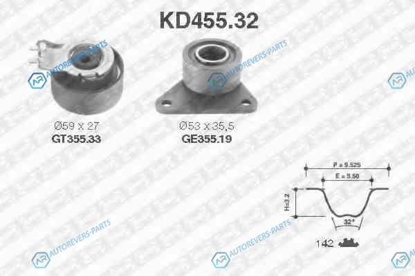 KD455.32 Комплект ремня ГРМ