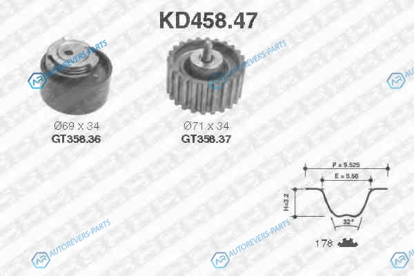 KD458.47 Комплект ремня ГРМ