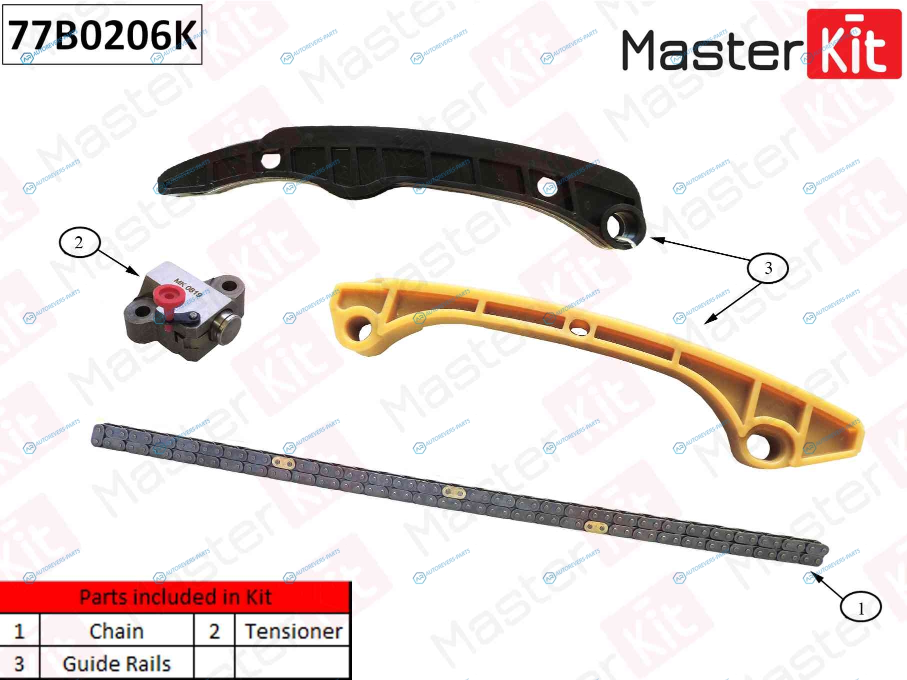 77B0206K Комплект цепи ГРМ
