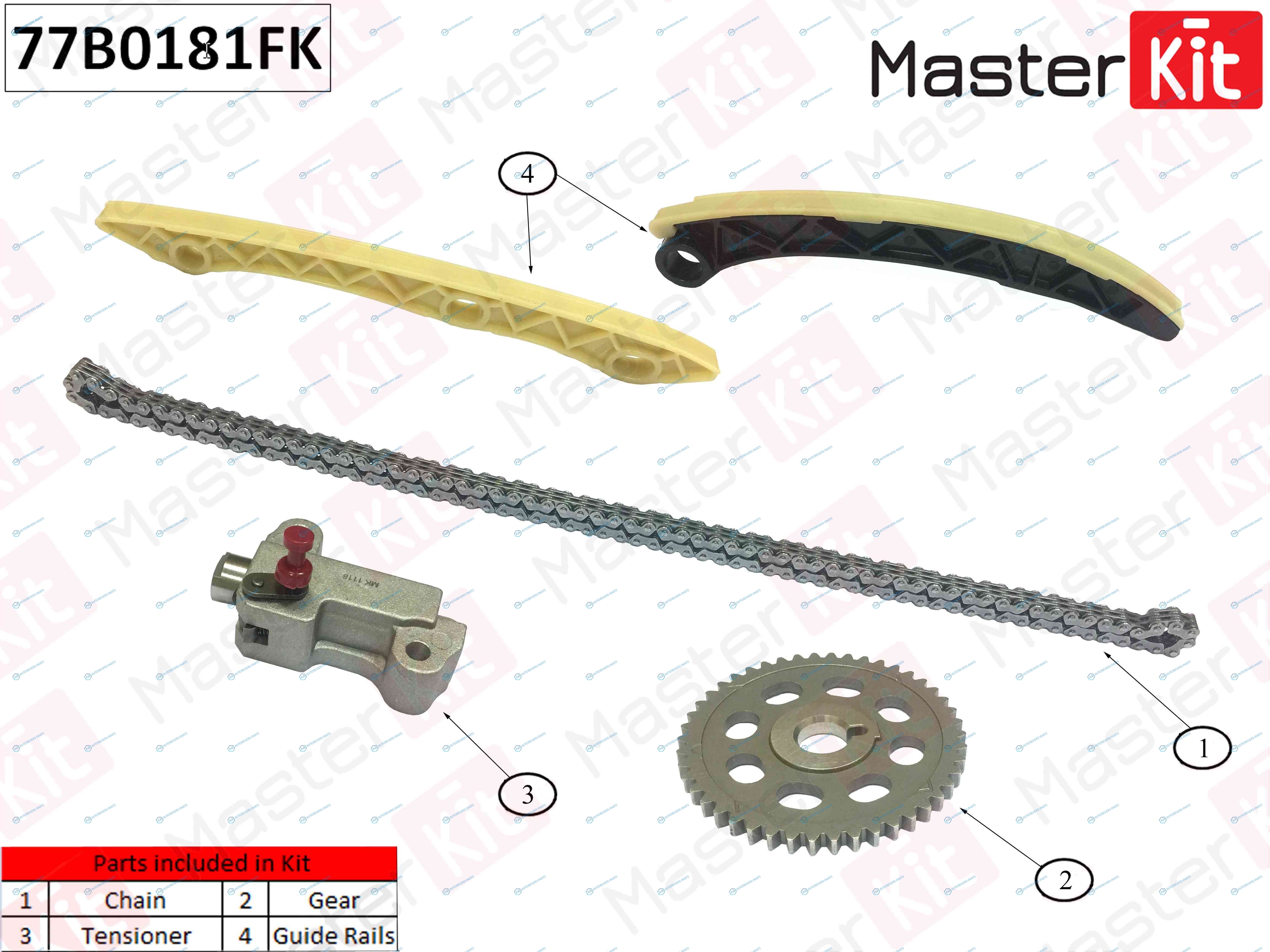 77B0181FK K Комплект цепи ГРМ