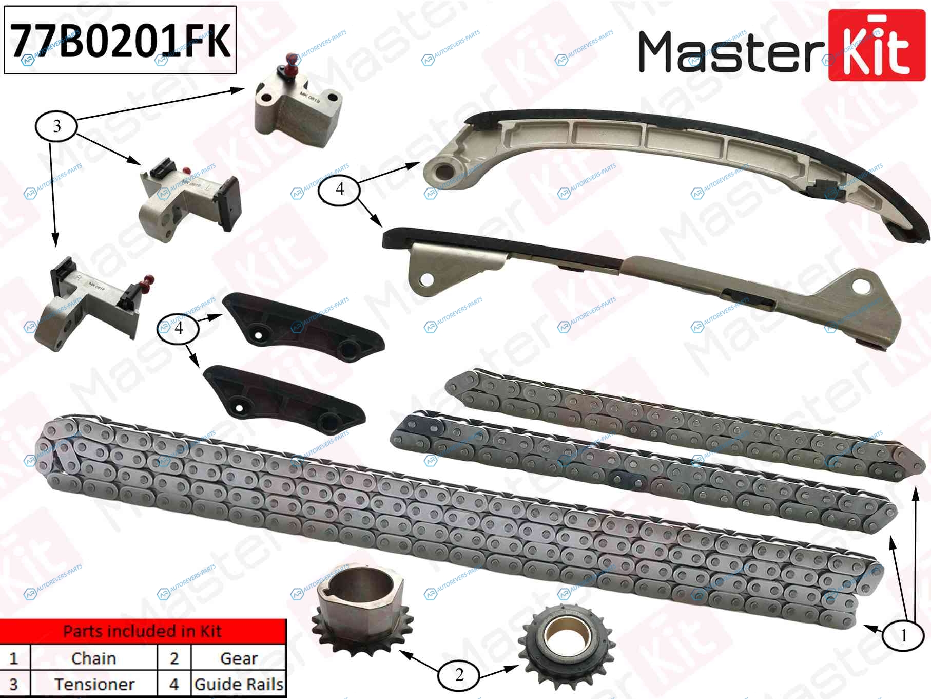 77B0201FK K Комплект цепи ГРМ
