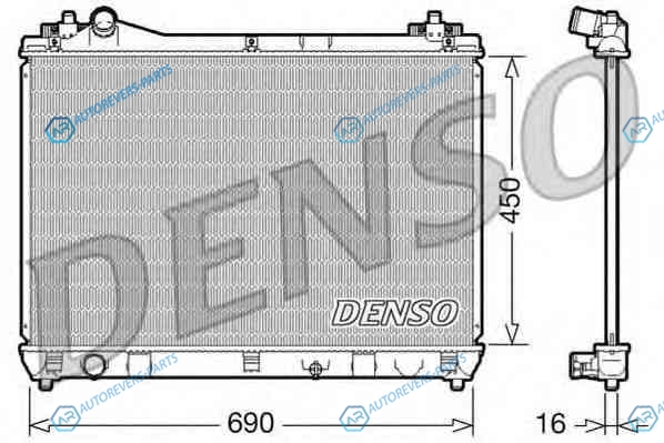 DRM47016 Радиатор водяной системы охлаждения двигателя