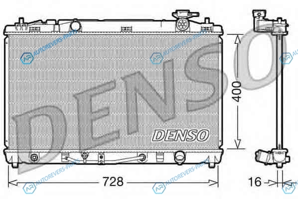 DRM50042 Радиатор водяной системы охлаждения двигателя