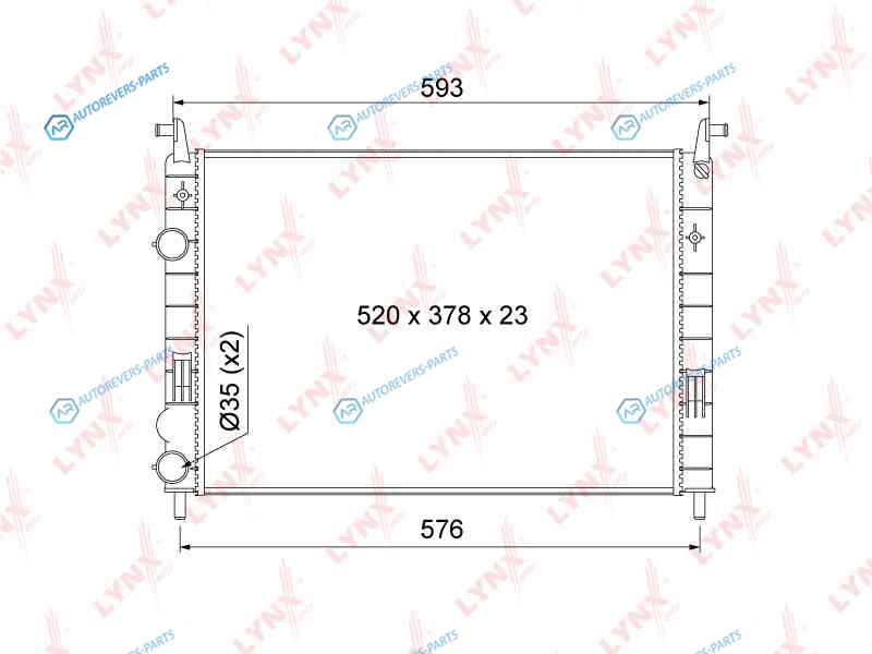 RM-1134 Радиатор охлаждения сборный MT
