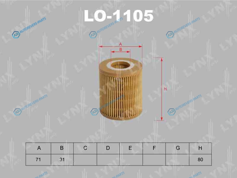 LO-1105 Фильтр масляный (вставка)