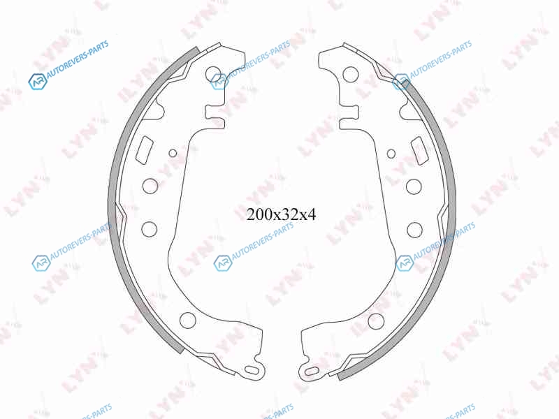 BS-7501 Колодки тормозные барабанные | зад