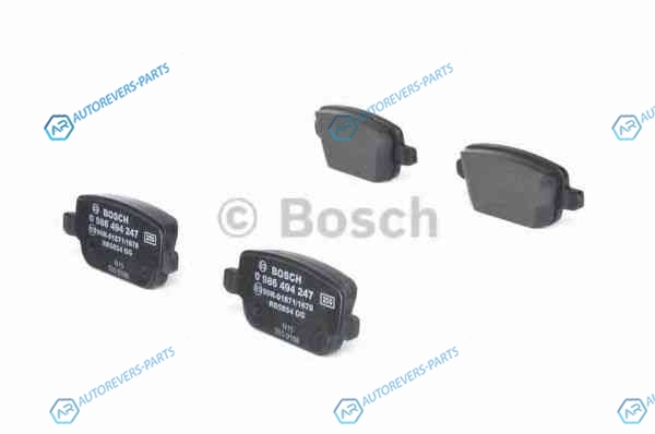 0 986 494 247 Колодки тормозные дисковые | зад