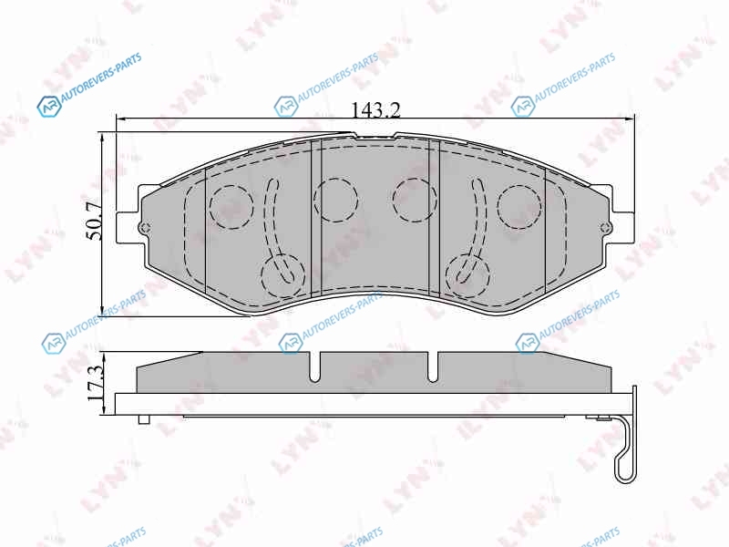 BD-1805 Колодки тормозные дисковые | перед
