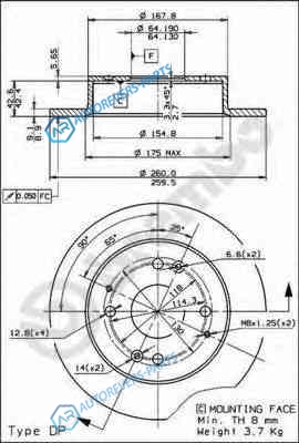 08.5803.21 Диск тормозной UV Coated | зад