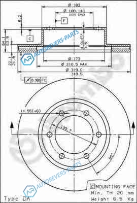 09.7226.11 Диск тормозной UV Coated | перед
