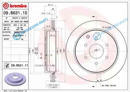 09.B631.11 Диск тормозной UV Coated | зад