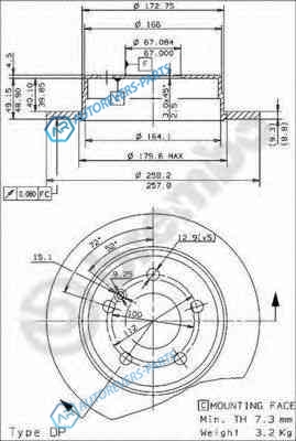 08.4738.21 Диск тормозной UV Coated | зад