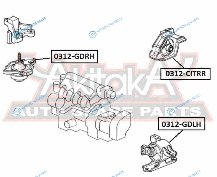 0312-GDLH Подушка коробки передач