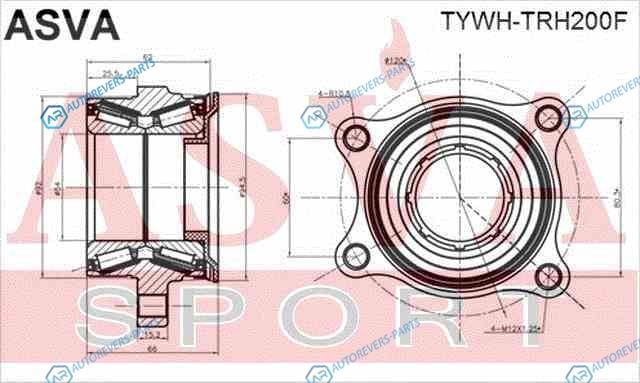 TYWH-TRH200F Ступица колеса | перед правлев