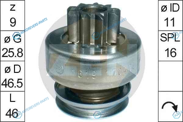 ZN1619 Бендикс стартера ZEN