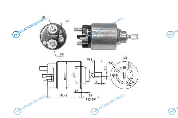 ZM1371 Реле втягивающее стартера ZM