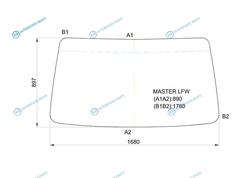 MASTER LFW Стекло лобовое в резинку RENAULT 81-97