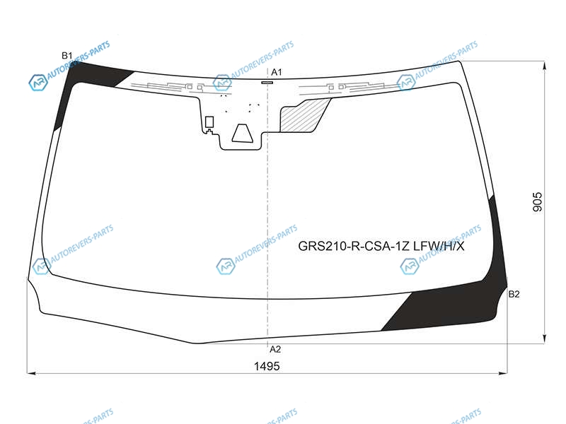 GRS210-R-CSA-1Z LFWHX Стекло лобовое с дд + камера антенна TOYOTA CROWN S21 15-18