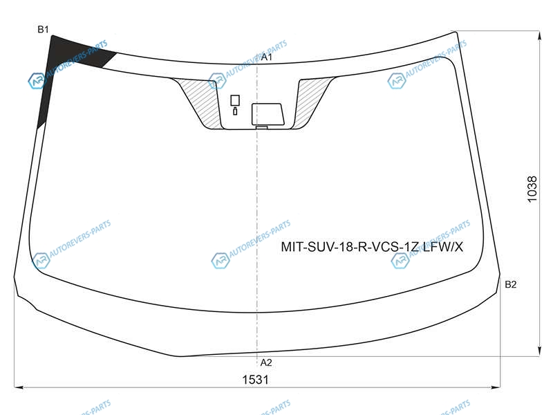 MIT-SUV-18-R-VCS-1Z LFWX Стекло лобовое с дд + камера MITSUBISHI ECLIPSE CROSS 18-