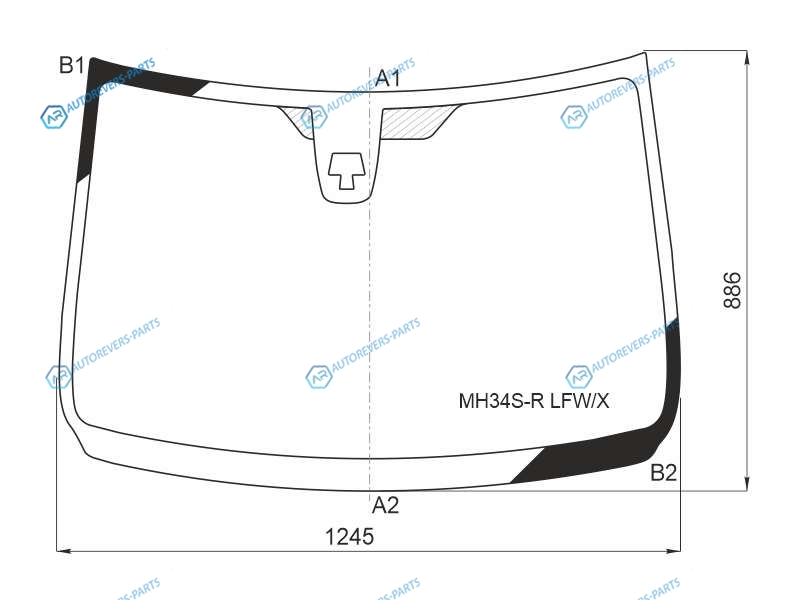 MH34S-R LFWX Стекло лобовое с камерой SUZUKI WAGON R MH34SMH44S 13-