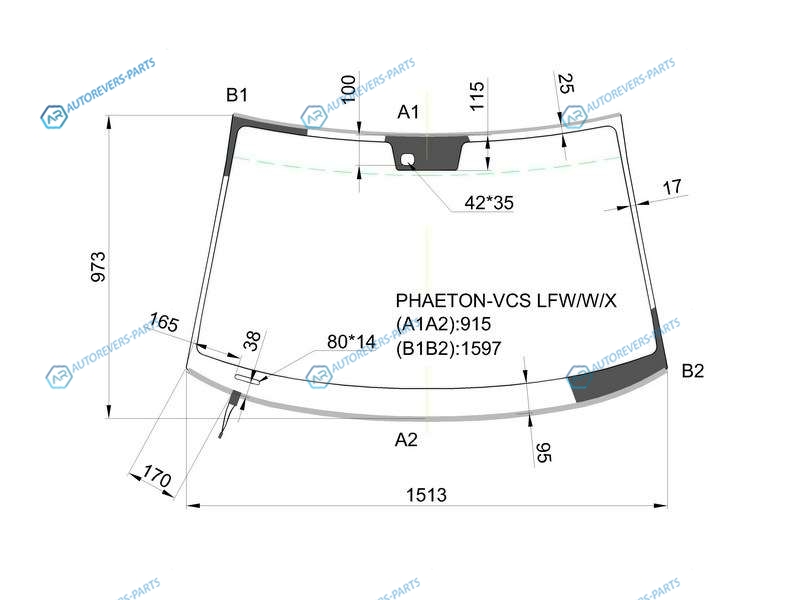 PHAETON-VCS LFWWX Стекло лобовое с обогревом + дд VOLKSWAGEN PHAETON 02-10