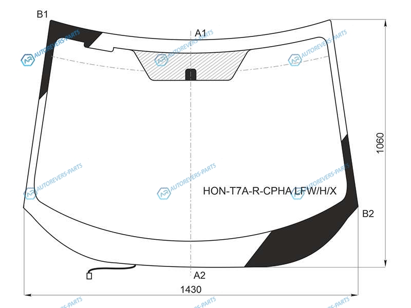 HON-T7A-R-CPHA LFWHX Стекло лобовое с обогревом щеток + антенна HONDA VEZEL 5D 13-