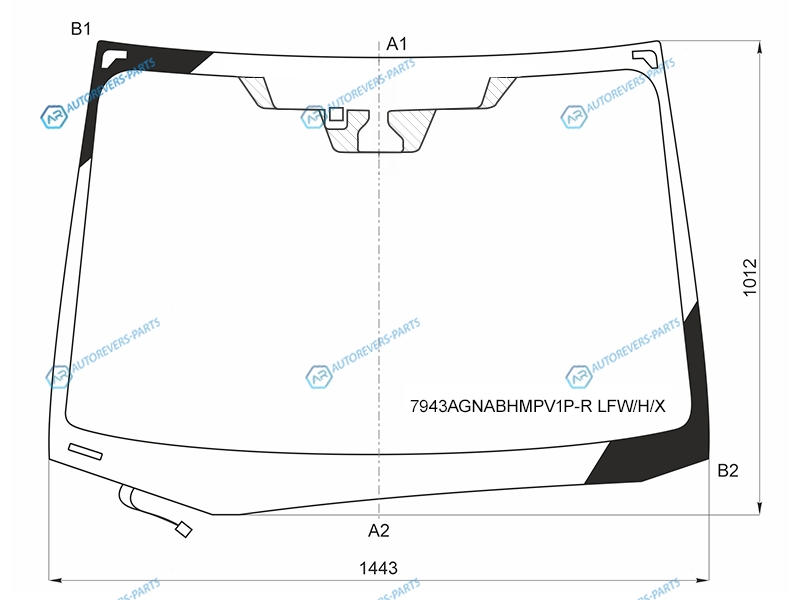 7943AGNABHMPV1P-R LFWHX Стекло лобовое с обогревом щеток + дд 2 камеры антенна SUBARU XV 17-SUBARU IMPREZA 45D 17-