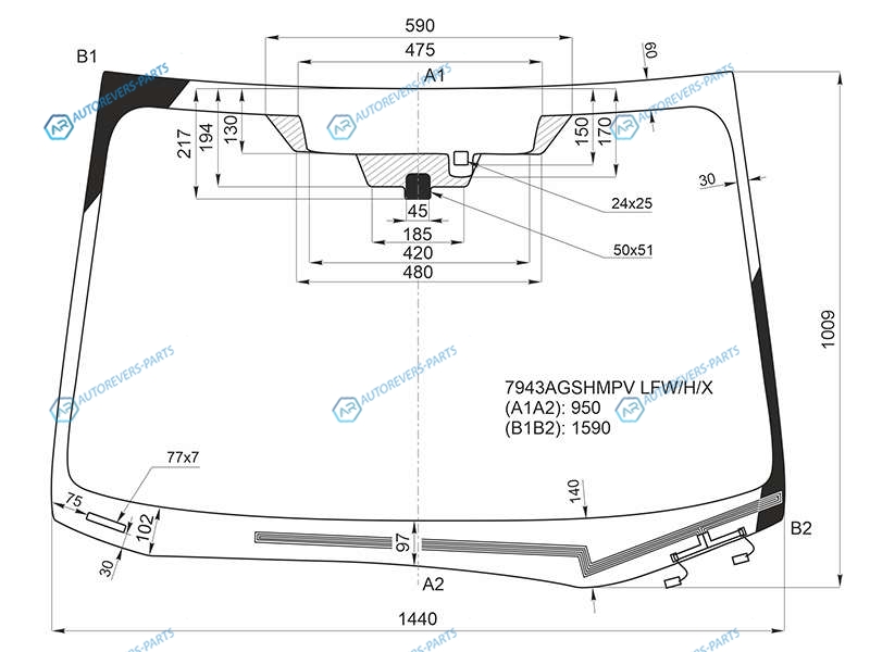 7943AGSHMPV LFWHX Стекло лобовое с обогревом щеток + дд 2 камеры SUBARU XV 17-SUBARU IMPREZA 45D 17-