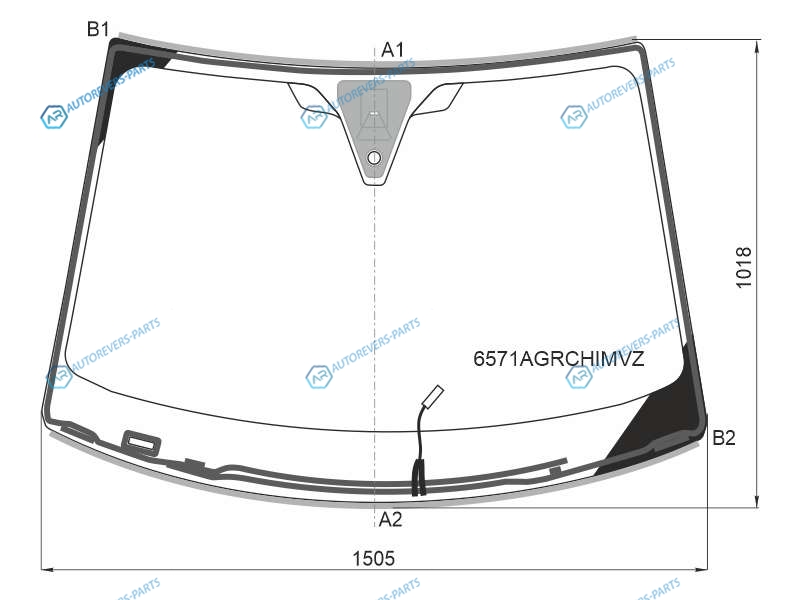 6571AGRCHIMVZ Стекло лобовое с обогревом щеток + дд камера CITROEN C5 AIRCROSS PEUGEOT 30085008 16-