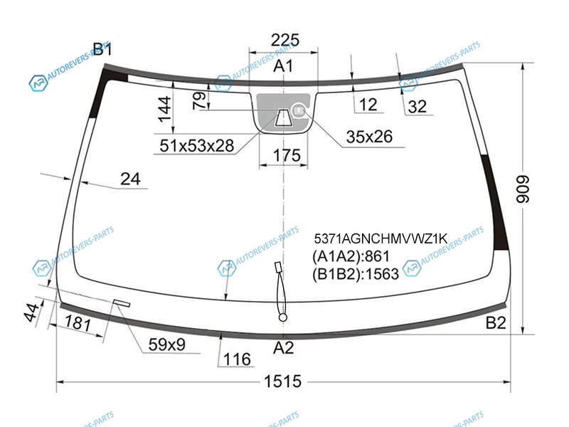 5371AGNCHMVWZ1K Стекло лобовое с обогревом щеток + дд камера MERCEDES-BENZ E-CLASS W212 45D 10-13