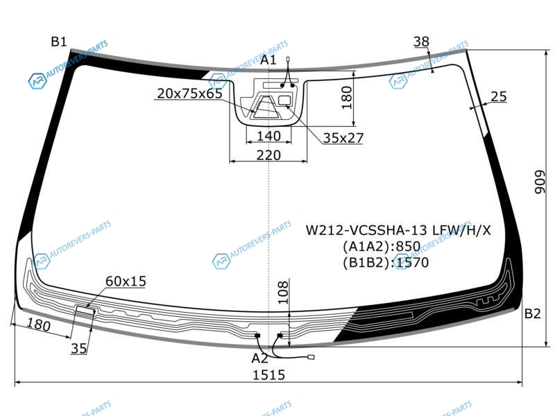 W212-VCSSHA-13 LFWHX Стекло лобовое с обогревом щеток + дд камера MERCEDES-BENZ E-CLASS W212 45D 13-16