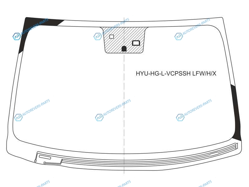 HYU-HG-L-VCPSSH LFWHX Стекло лобовое с обогревом щеток + дд +дзапотевания HYUNDAI AZERAGRANDEUR 11-