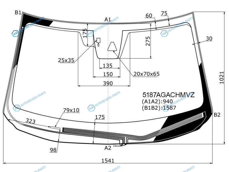 5187AGACHMVZ Стекло лобовое с обогревом щеток + дд +камера MAZDA CX-5 17-