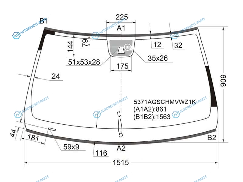 5371AGSCHMVWZ1K Стекло лобовое с обогревом щеток + дд +камера MERCEDES-BENZ E-CLASS W212 45D 10-13