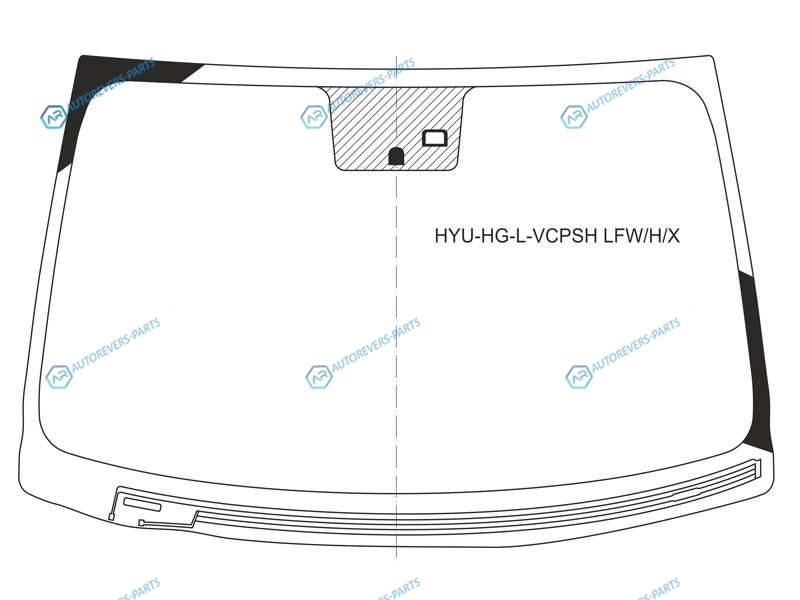 HYU-HG-L-VCPSH LFWHX Стекло лобовое с обогревом щеток + дд HYUNDAI AZERAGRANDEUR 11-