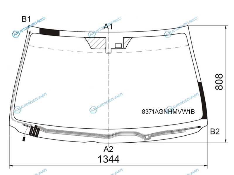 8371AGNHMVW1B Стекло лобовое с обогревом щеток + дд LEXUS IS250350 05-13