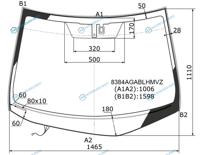 8384AGABLHMVZ Стекло лобовое с обогревом щеток + дд LEXUS RX270330350450H 09-15