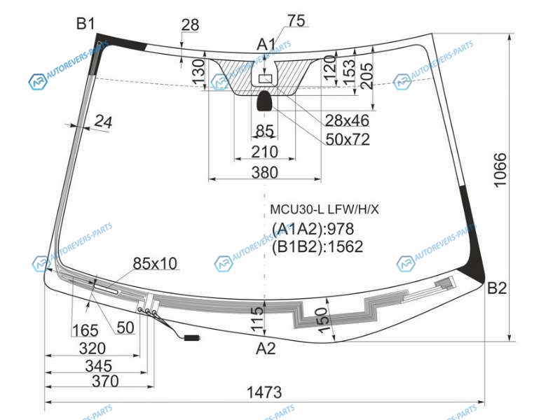 MCU30-L LFWHX Стекло лобовое с обогревом щеток + дд LEXUS RX300330 03-09