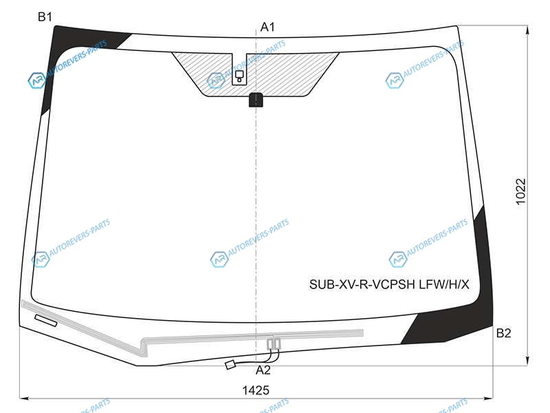 SUB-XV-R-VCPSH LFWHX Стекло лобовое с обогревом щеток + дд SUBARU XV 11-17SUBARU IMPREZA 45D 11-16